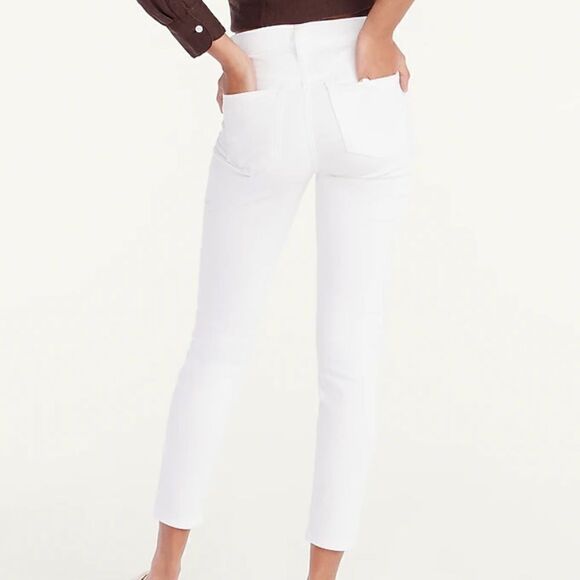 J. Crew 9" mid-rise toothpick jean in white* - Picture 4 of 6